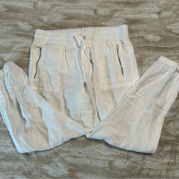ATHLETA  RETREAT LINEN HIGH RISE JOGGER size 14 (C)3 - Picture 4 of 12